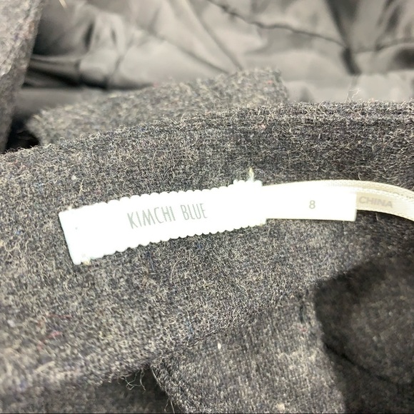 KIMCHI Blue Wool Blend Jumper Dress Pockets Gray 8 - Picture 8 of 9